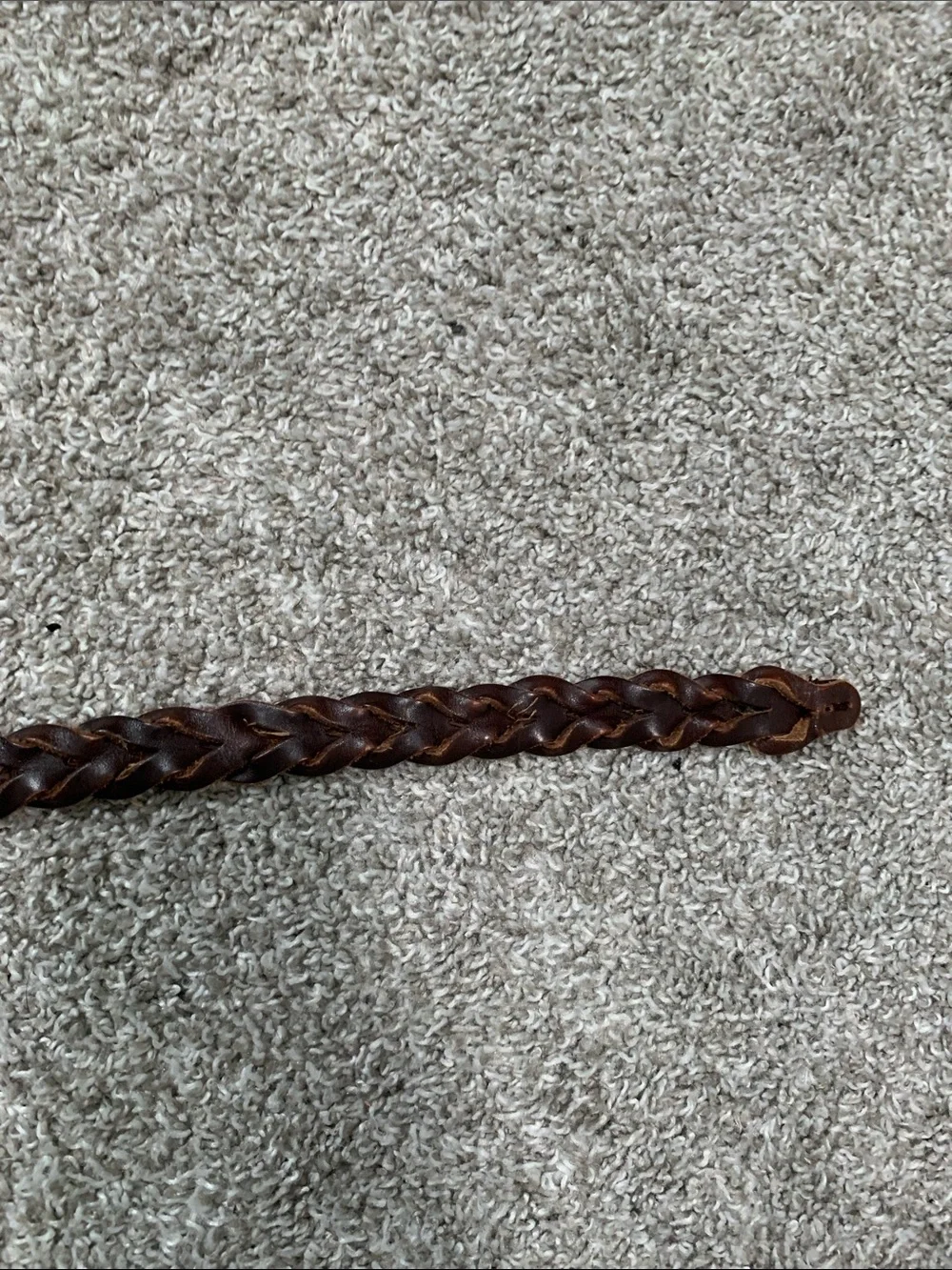 American Eagle Dark Brown Braided Genuine Leather Belt